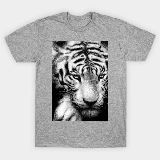 White Tiger T-Shirt by Jomeeo